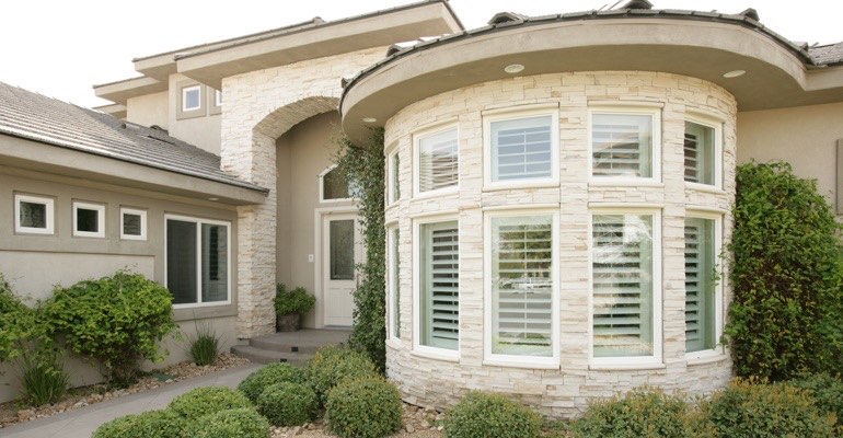 Exterior view of shutters Sacramento home